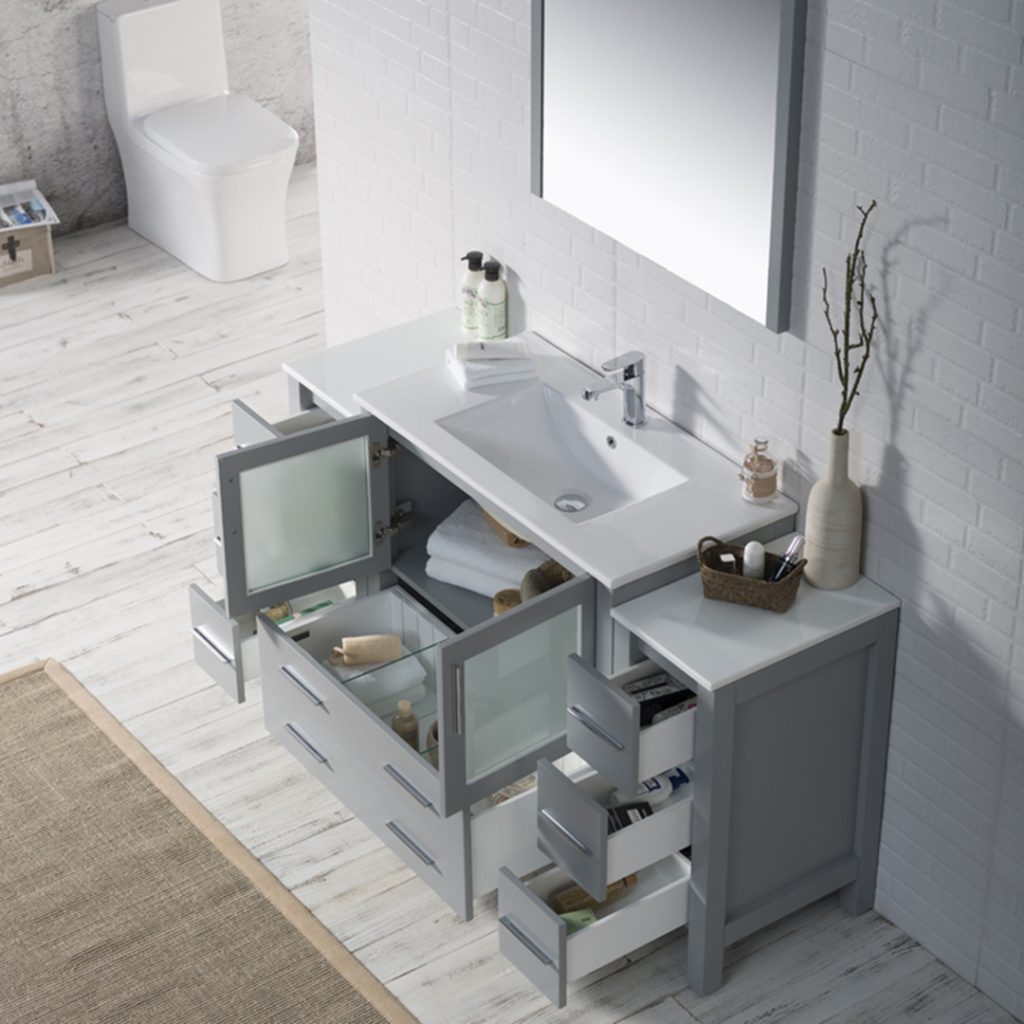 Sydney 60 Inch Vanity with Side Cabinet