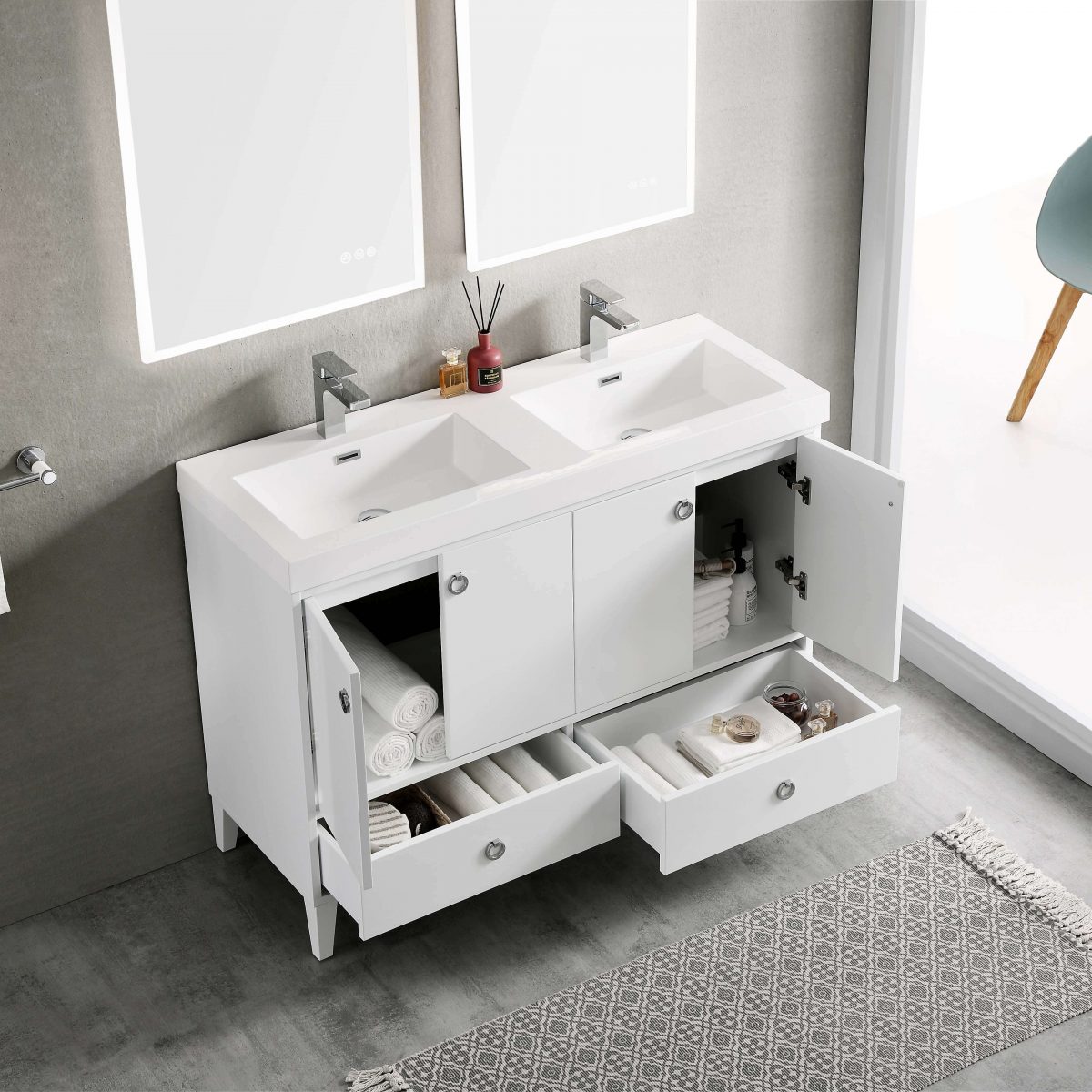 Lyon 48 Inch Vanity – Double Sinks