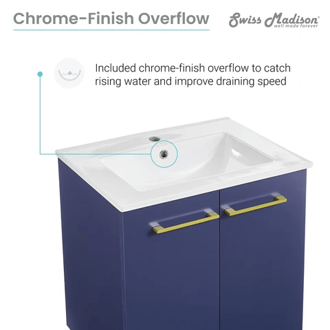 Annecy 24" Bathroom Vanity in Navy Blue - SM-BV212NB