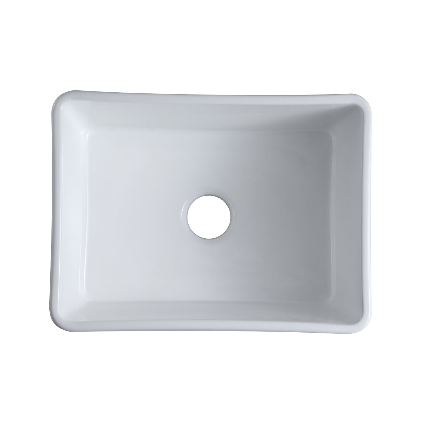 Arezo Porcelain Vitreous China 24" L x 18" W Farmhouse Sink