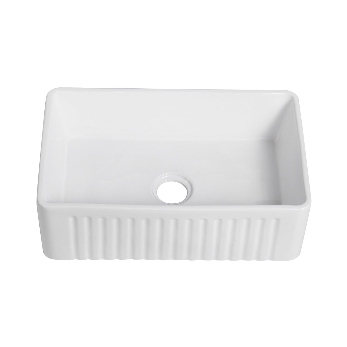 Calabria Porcelain Vitreous China 30" L x 18" W Farmhouse Sink