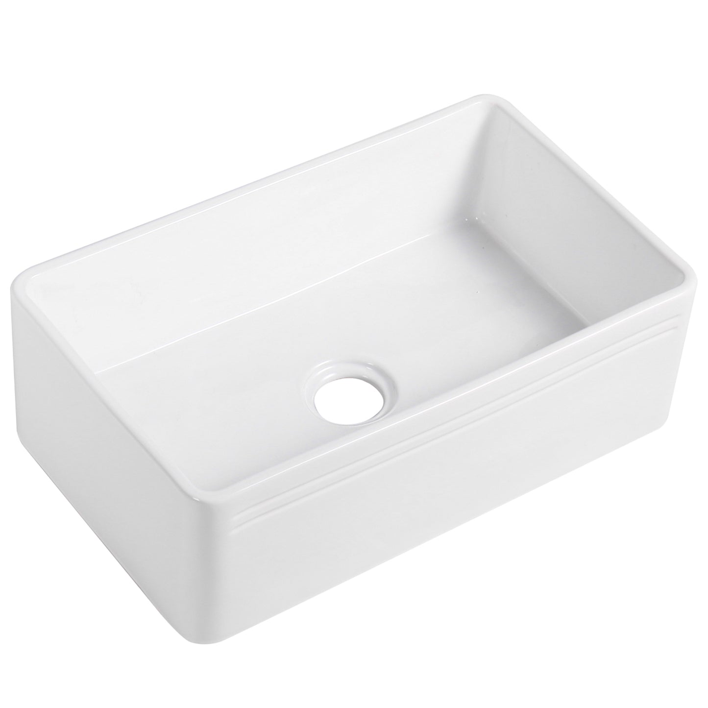 Calabria Porcelain Vitreous China 30" L x 18" W Farmhouse Sink