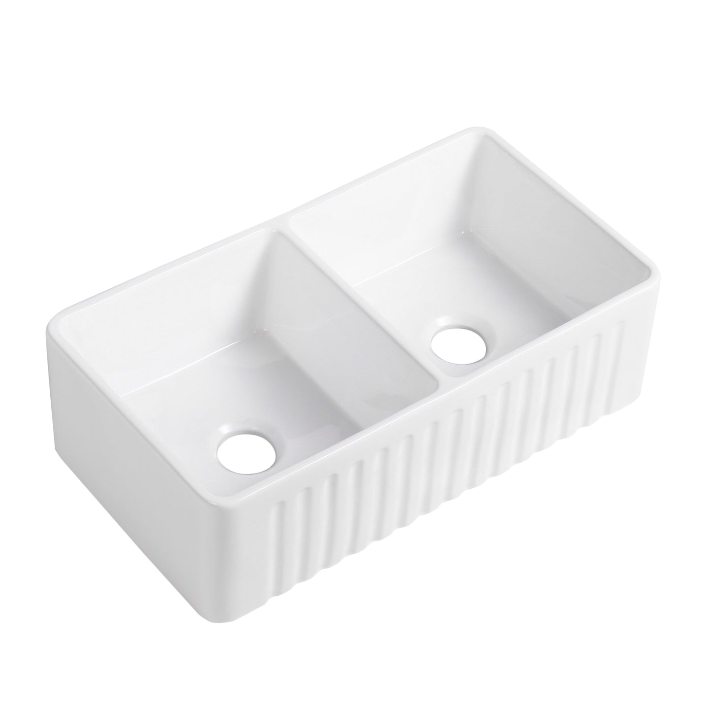 Cermona 33" L x 18" W Farmhouse Double Sinks