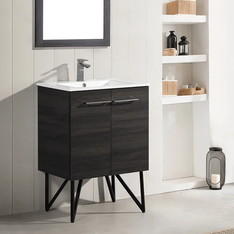 Annecy 24" Bathroom Vanity in Black Walnut - SM-BV222