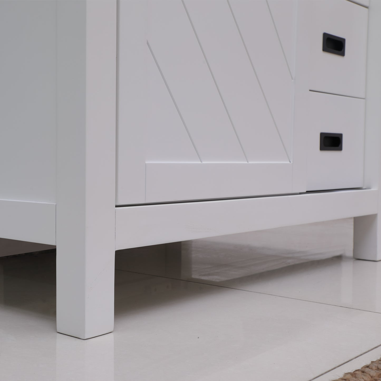 Kinsley Single Bathroom Vanity Set in Gray and Carrara White Marble Countertop with Mirror