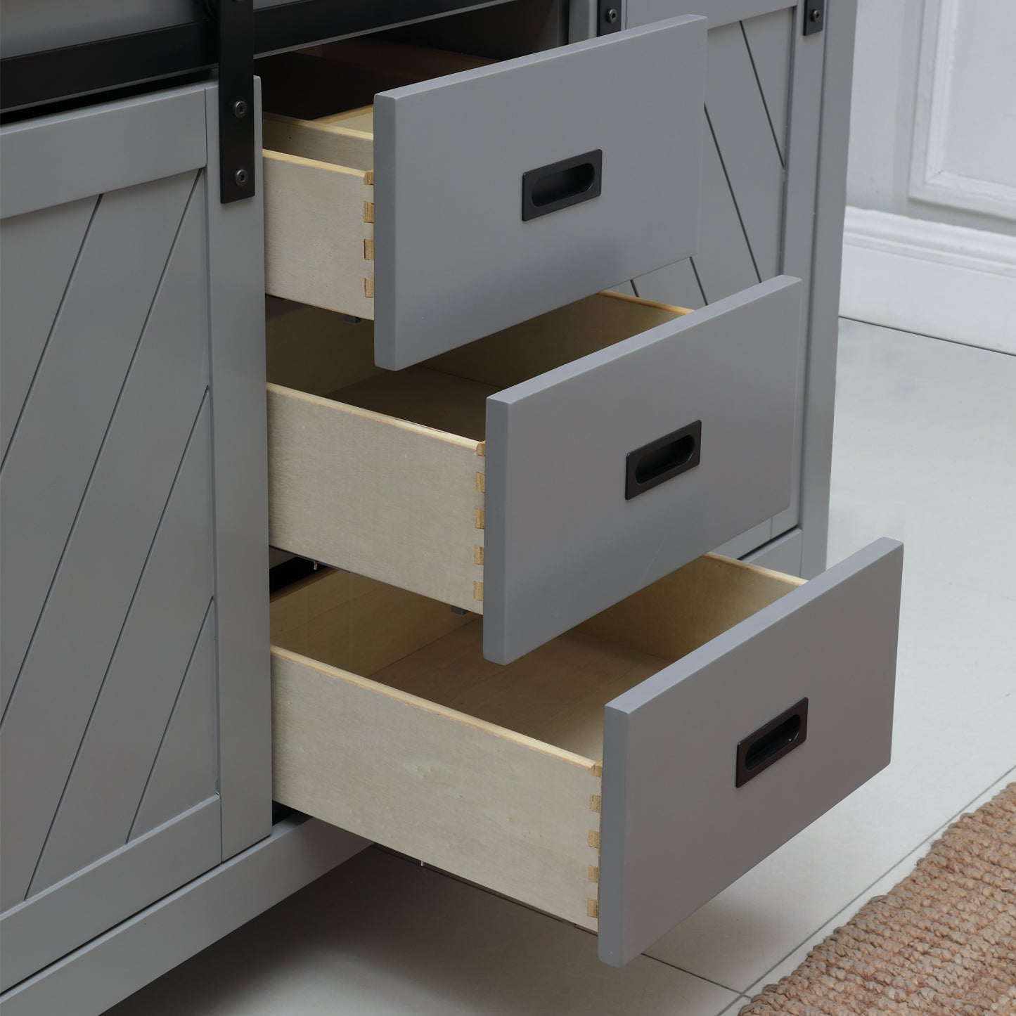 Kinsley Single Bathroom Vanity Set in Gray and Carrara White Marble Countertop with Mirror