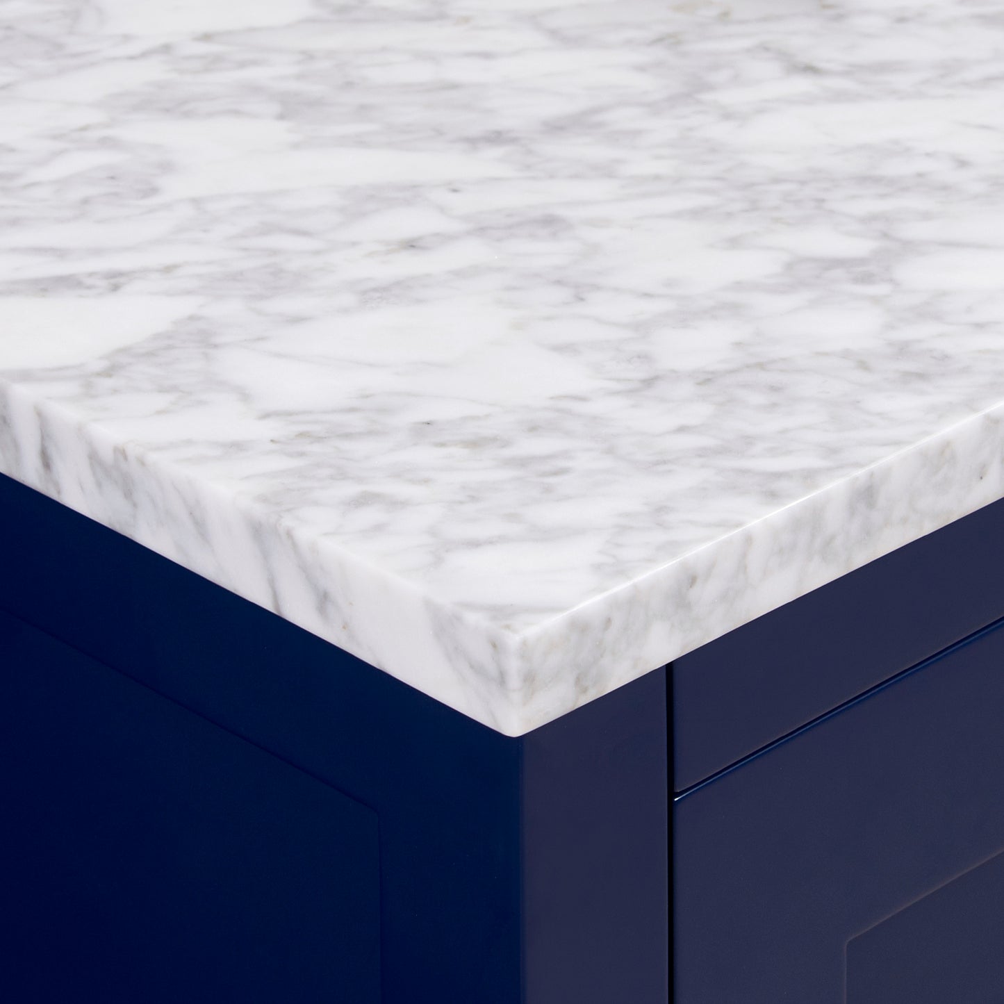 49 in. Natural Marble Vanity Top with White Sink