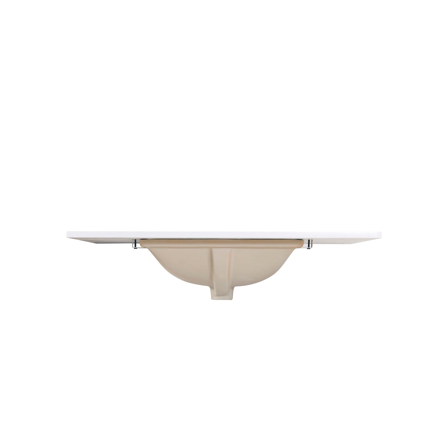 Stone effects Vanity Top in Snow White with White Sink
