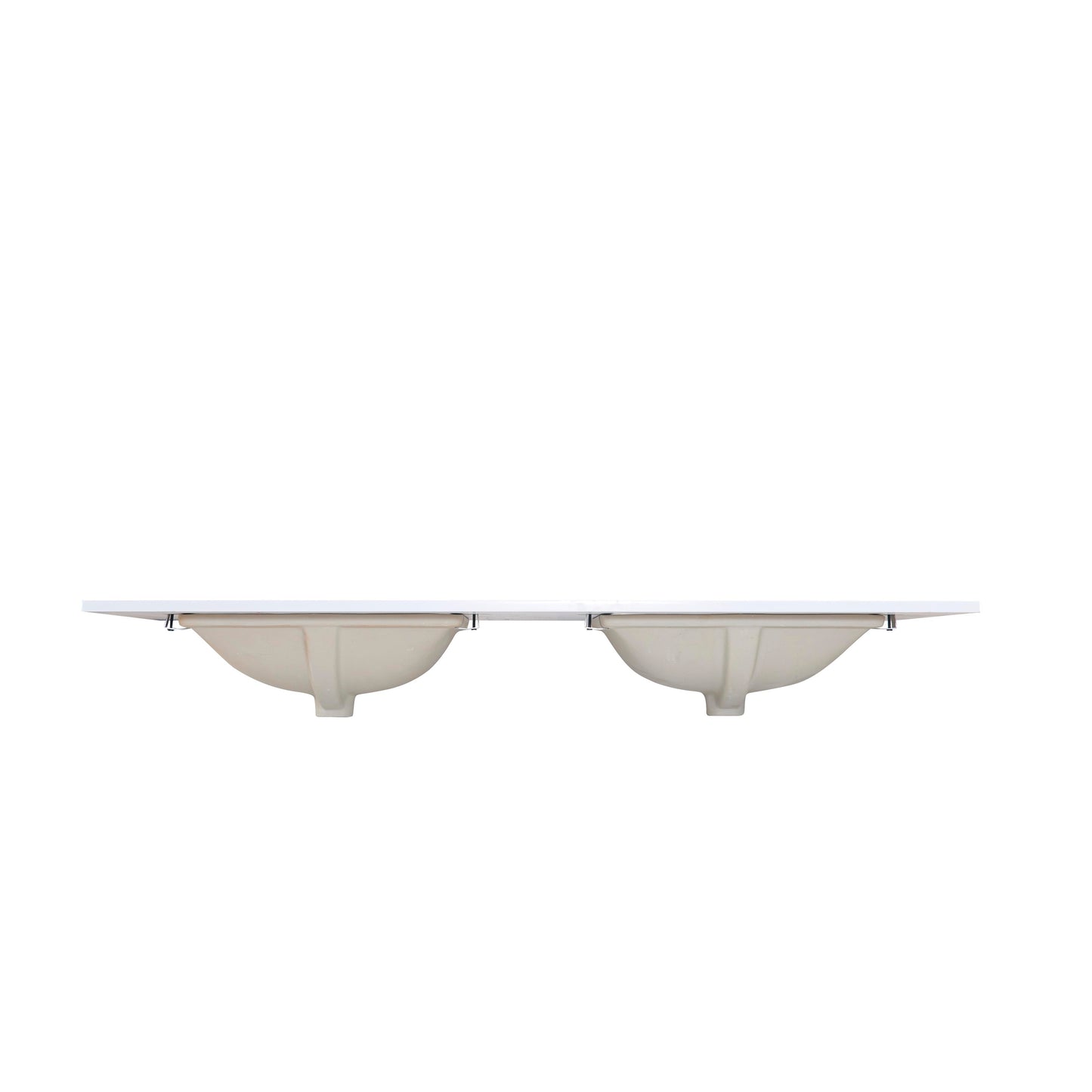 Stone effects Vanity Top in Snow White with White Sink