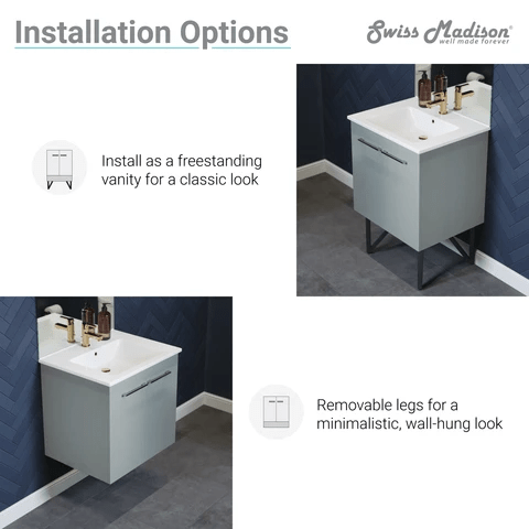 Annecy 24" Bathroom Vanity in Brushed Grey - SM-BV232