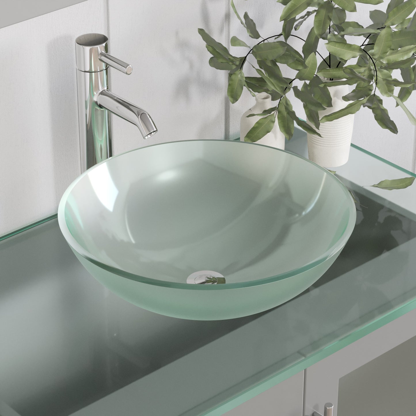 Complete 36" Gray Vanity Set with Polished Chrome Plumbing