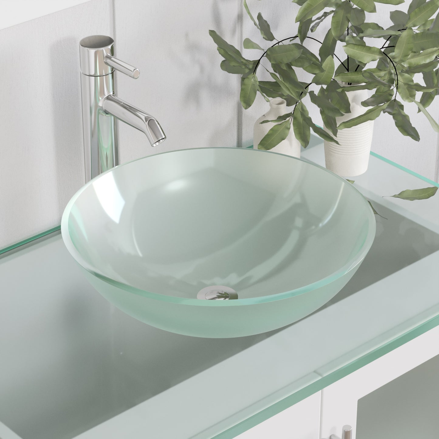 Complete 36" Vanity Set with Polished Chrome Plumbing