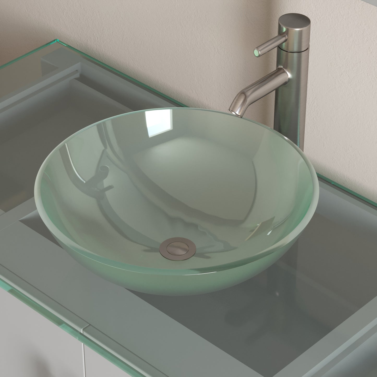 Complete 48" Gray Vanity Set with Brushed Nickel Plumbing