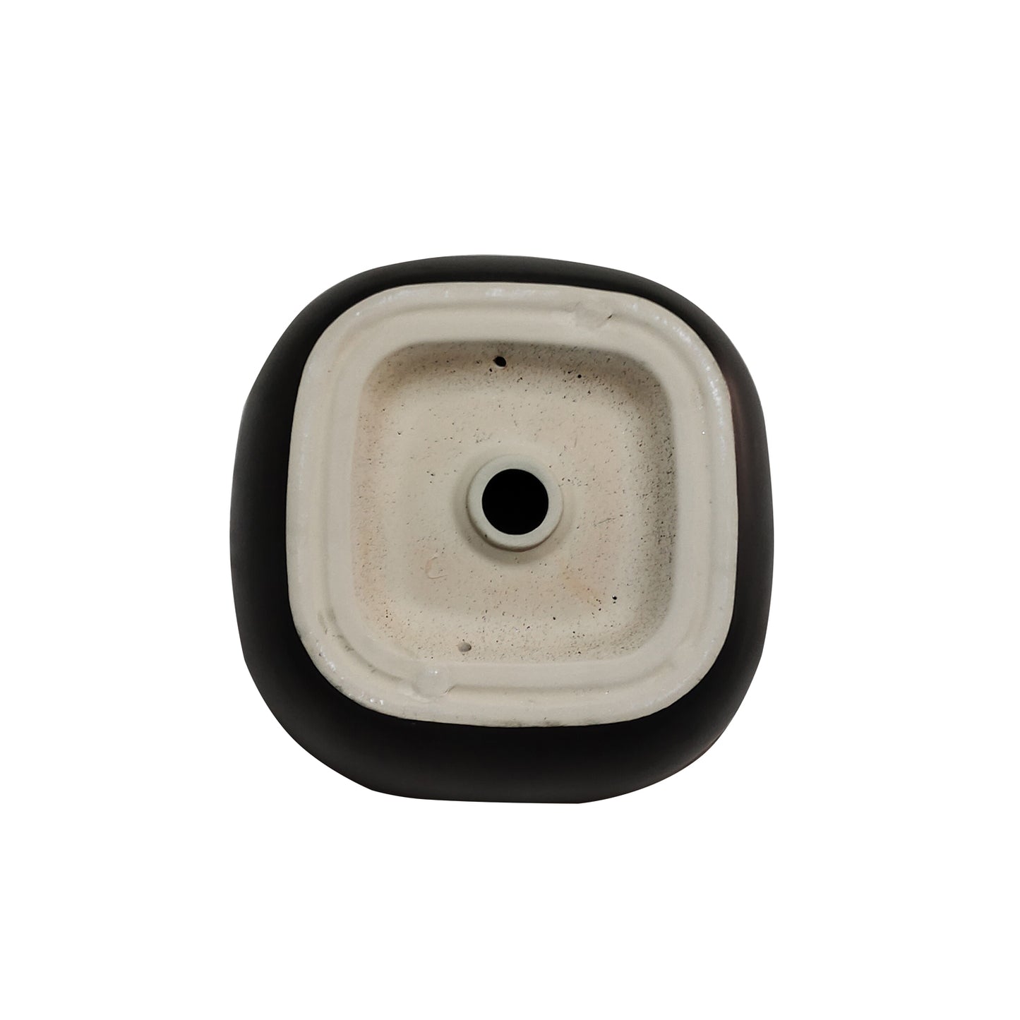 Zion 16 in. Square Black Finish Ceramic Bathroom Vanity Sink