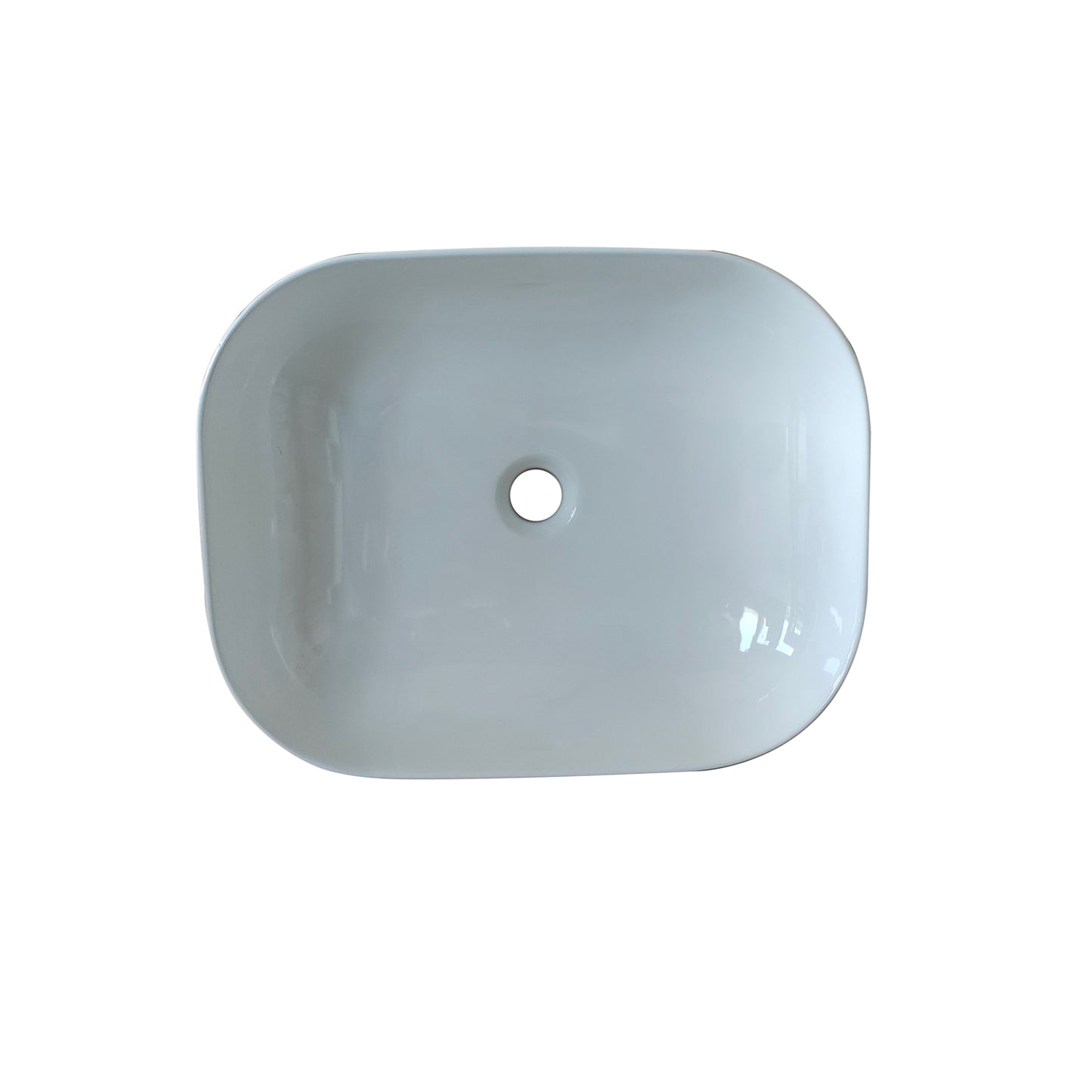 Tahoe 20 in. Oval White Finish Ceramic Vessel Bathroom Vanity Sink