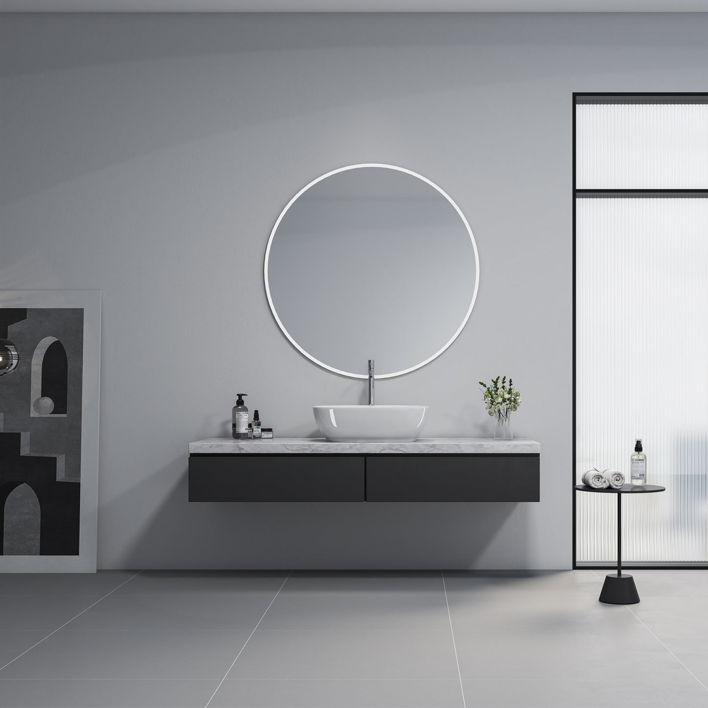 Tahoe 20 in. Oval White Finish Ceramic Vessel Bathroom Vanity Sink