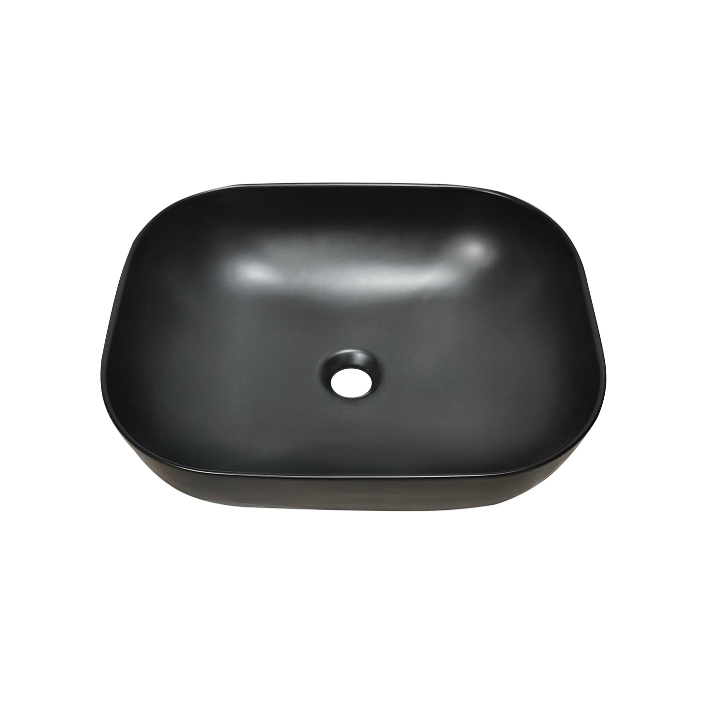 Tahoe "20 in. Oval Black Finish Ceramic Vessel Bathroom Vanity Sink"
