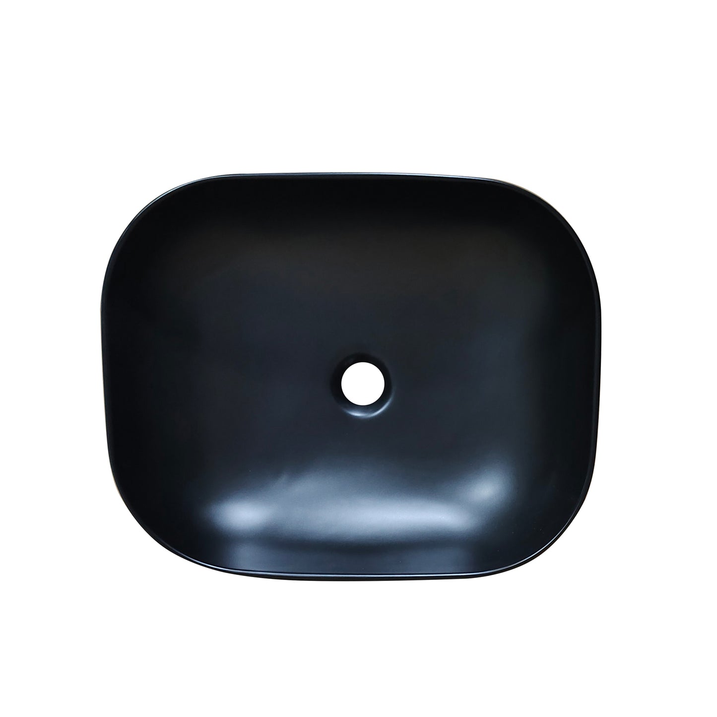 Tahoe "20 in. Oval Black Finish Ceramic Vessel Bathroom Vanity Sink"