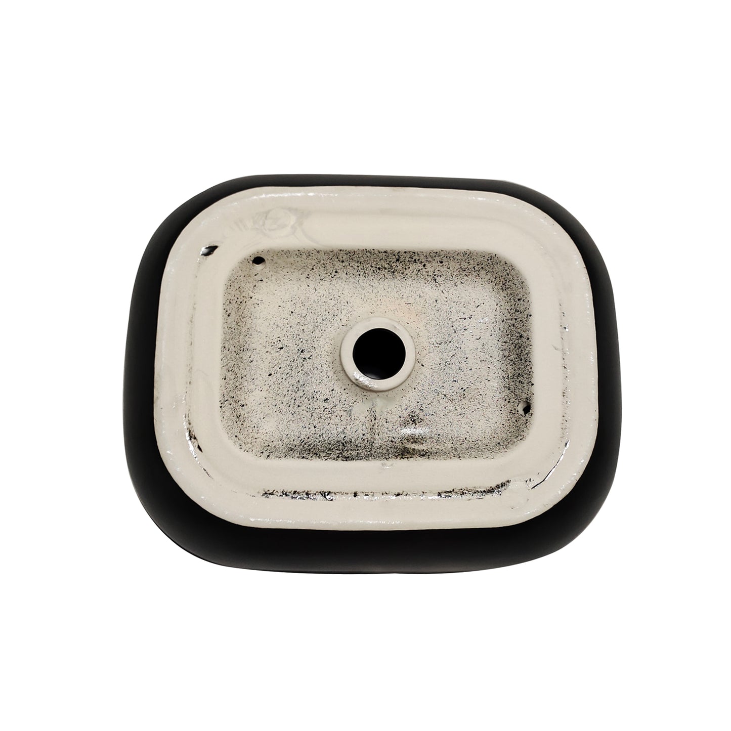 Tahoe "20 in. Oval Black Finish Ceramic Vessel Bathroom Vanity Sink"