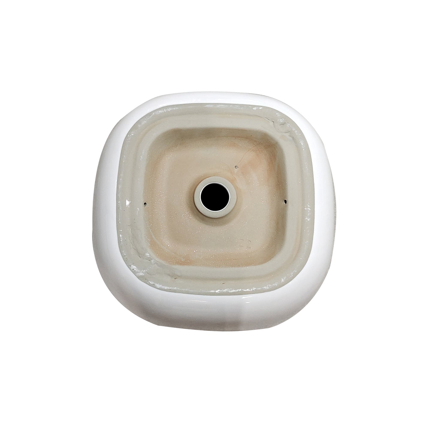 Zion 16 in. Square White Finish Ceramic Bathroom Vanity Sink