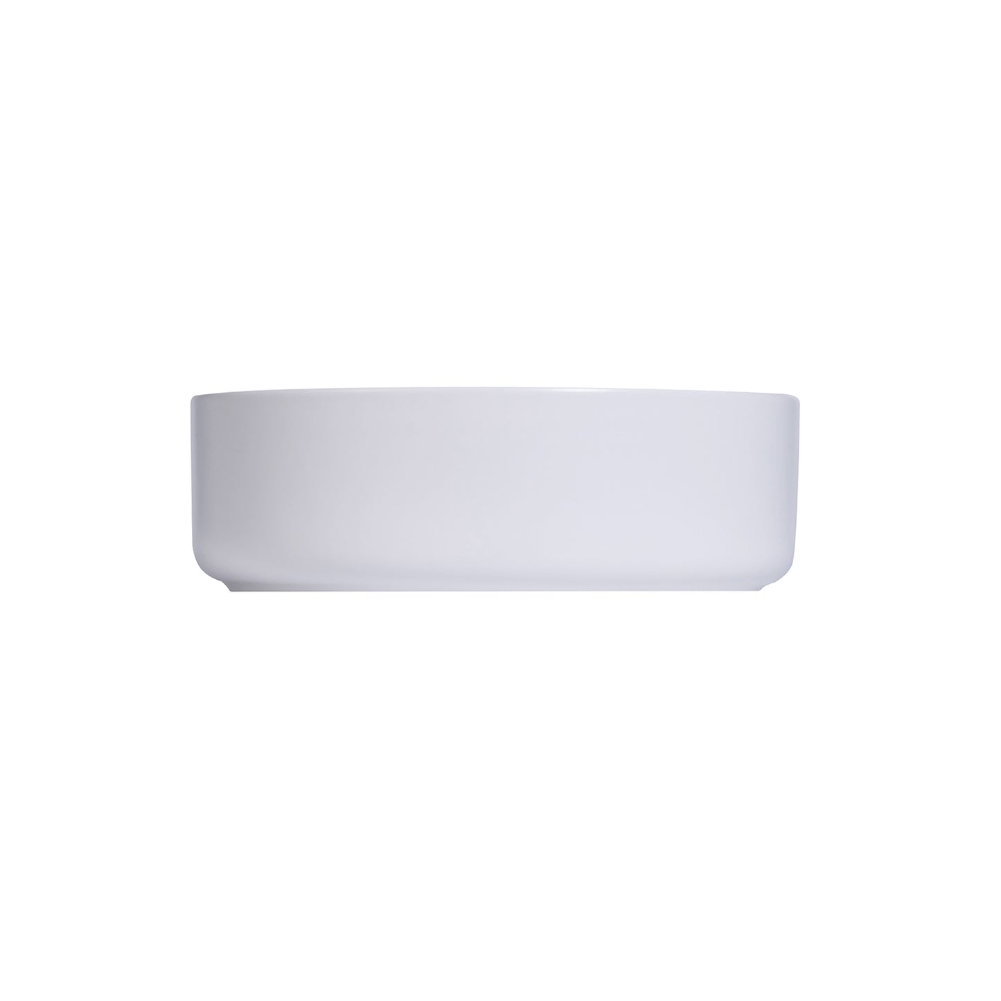 Sabine 14 in. Round White Finish Ceramic Vessel Bathroom Vanity Sink