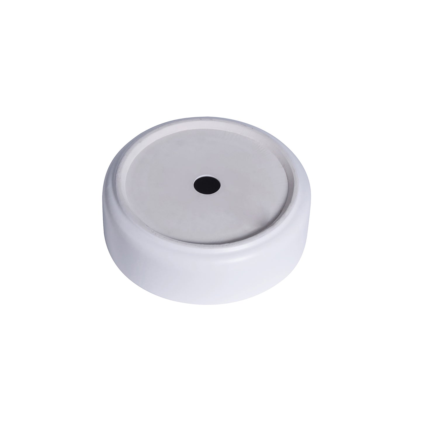 Sabine 14 in. Round White Finish Ceramic Vessel Bathroom Vanity Sink