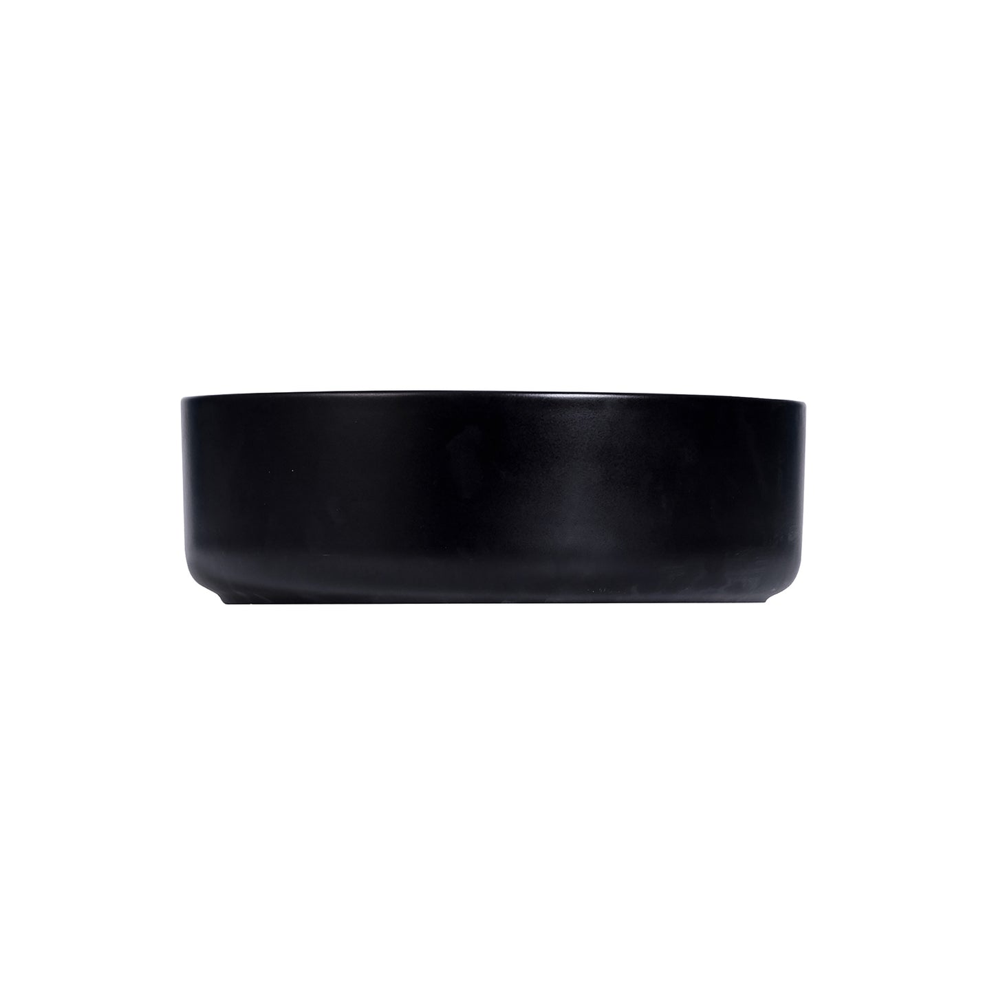 Sabine 14 in. Round Black Finish Ceramic Vessel Bathroom Vanity Sink