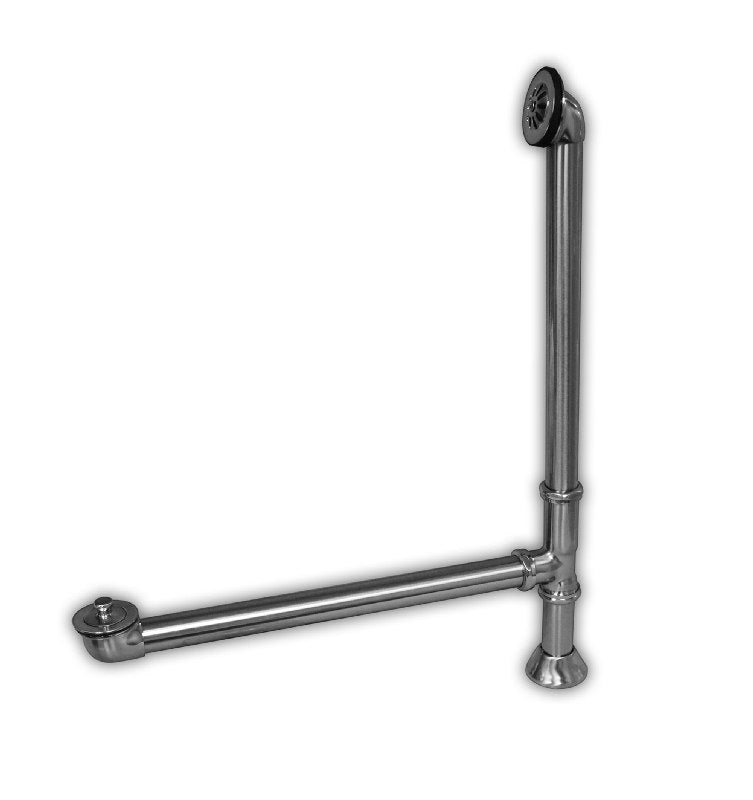 Modern Lift & Turn Tub Drain with Overflow Assembly-Polished Chrome