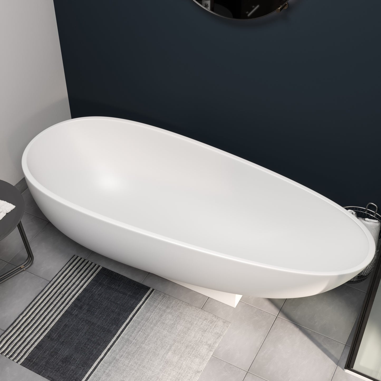 Cultured Marble Pedestal Tub 71 Inch