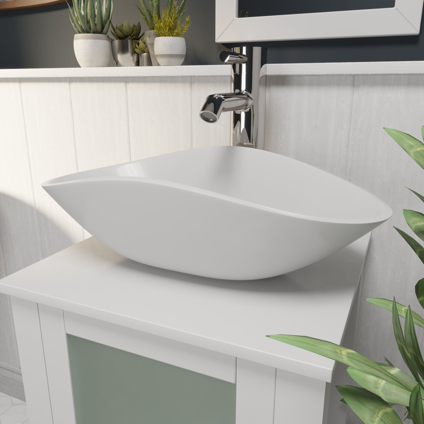 Dolomite Mineral Composite 24" Oval Vessel Sink