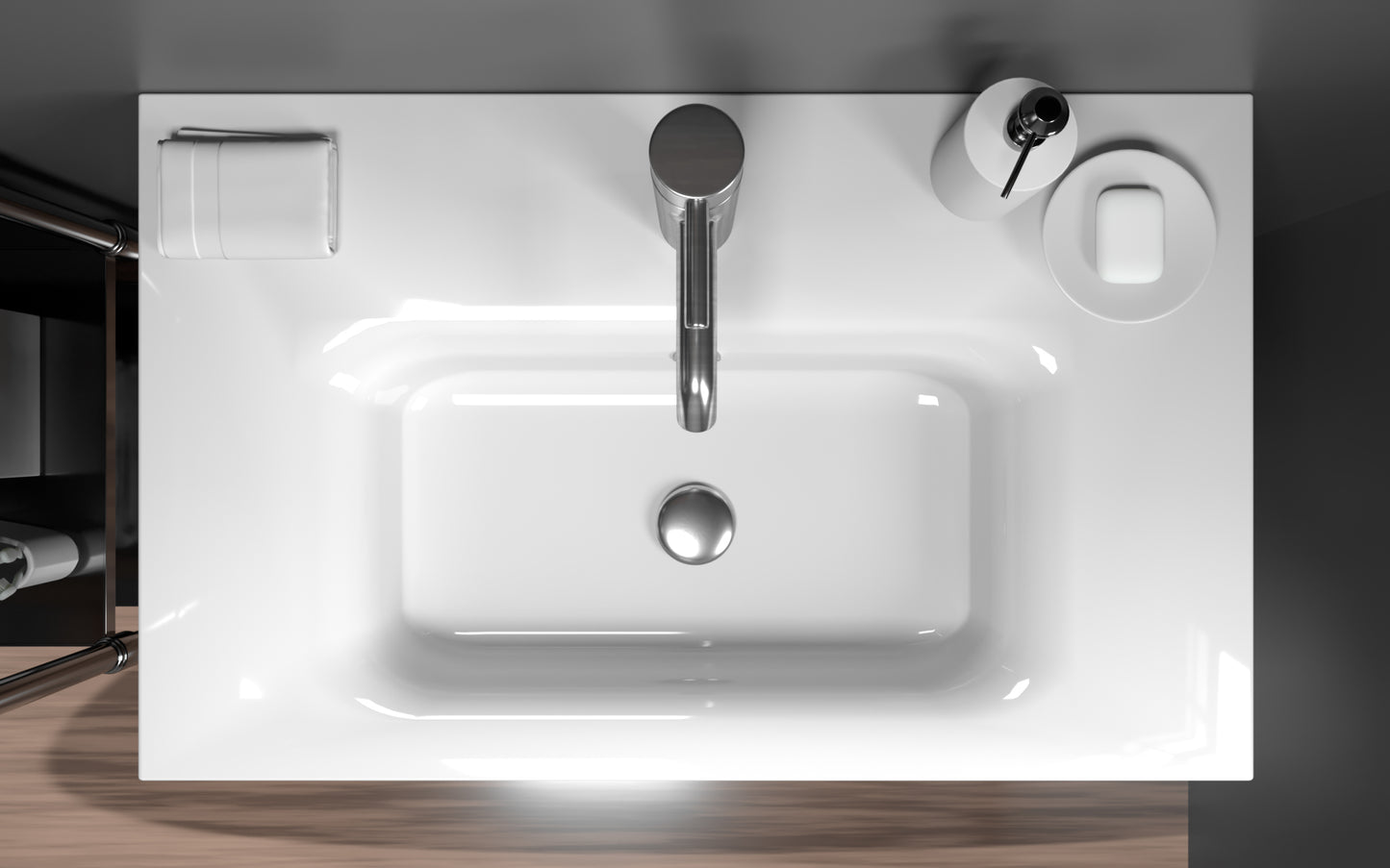 Dolomite Mineral Composite 32" Wall Mounted Sink
