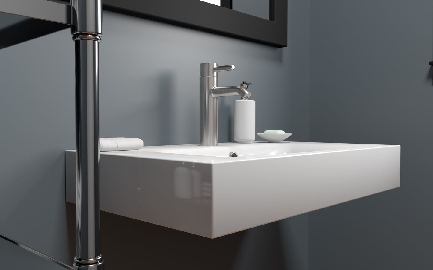Dolomite Mineral Composite 32" Wall Mounted Sink