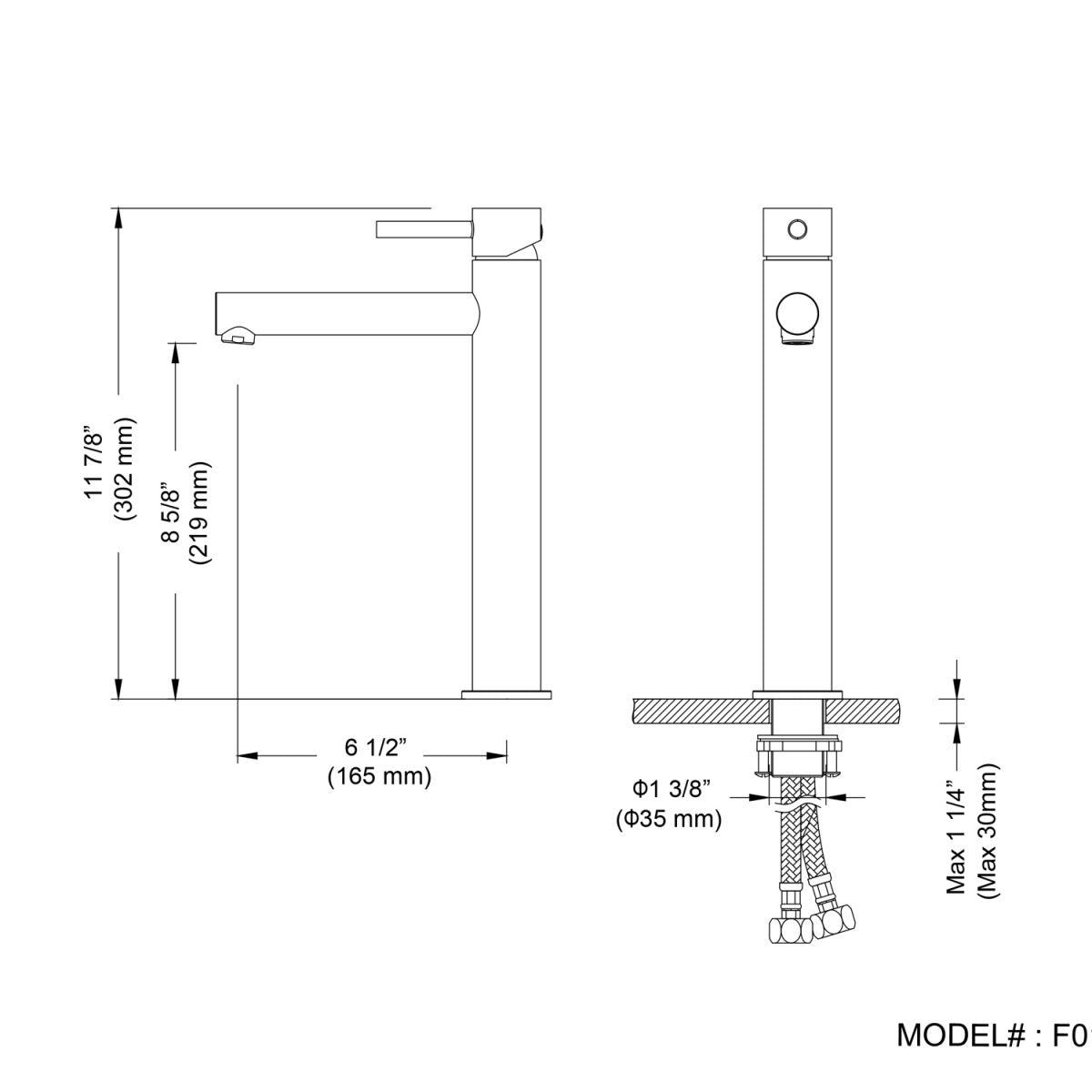 Single Handle Lavatory Faucet – F01 117