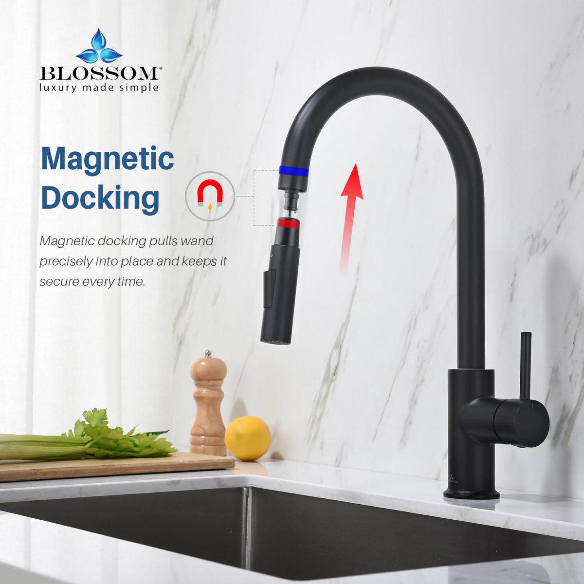 Single Handle Pull Down Kitchen Faucet – F01 206
