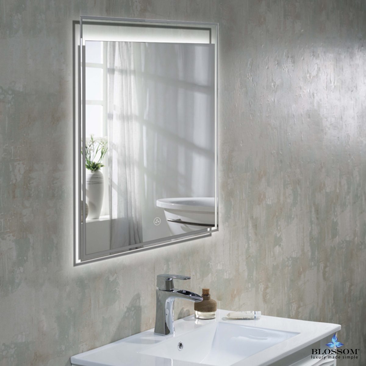 Alpha 24 Inch LED Illuminated Backlit Mirror