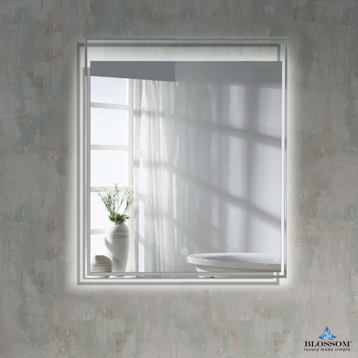 Alpha 30 Inch LED Illuminated Backlit Mirror
