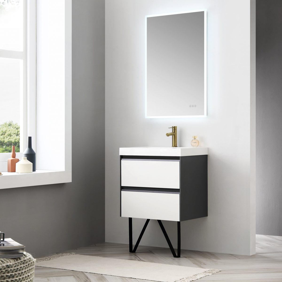 Beta 24″x36″ LED Mirror with Frosted Sides