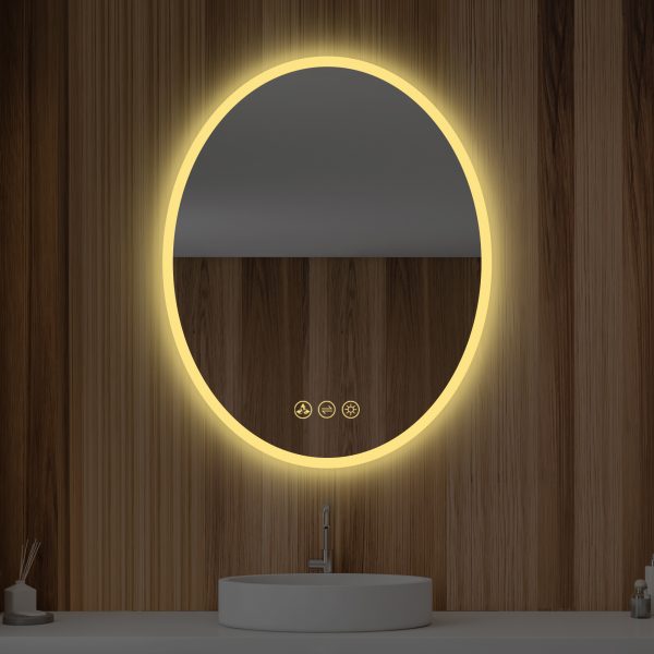 Oval 24 Inch Oval LED Mirror