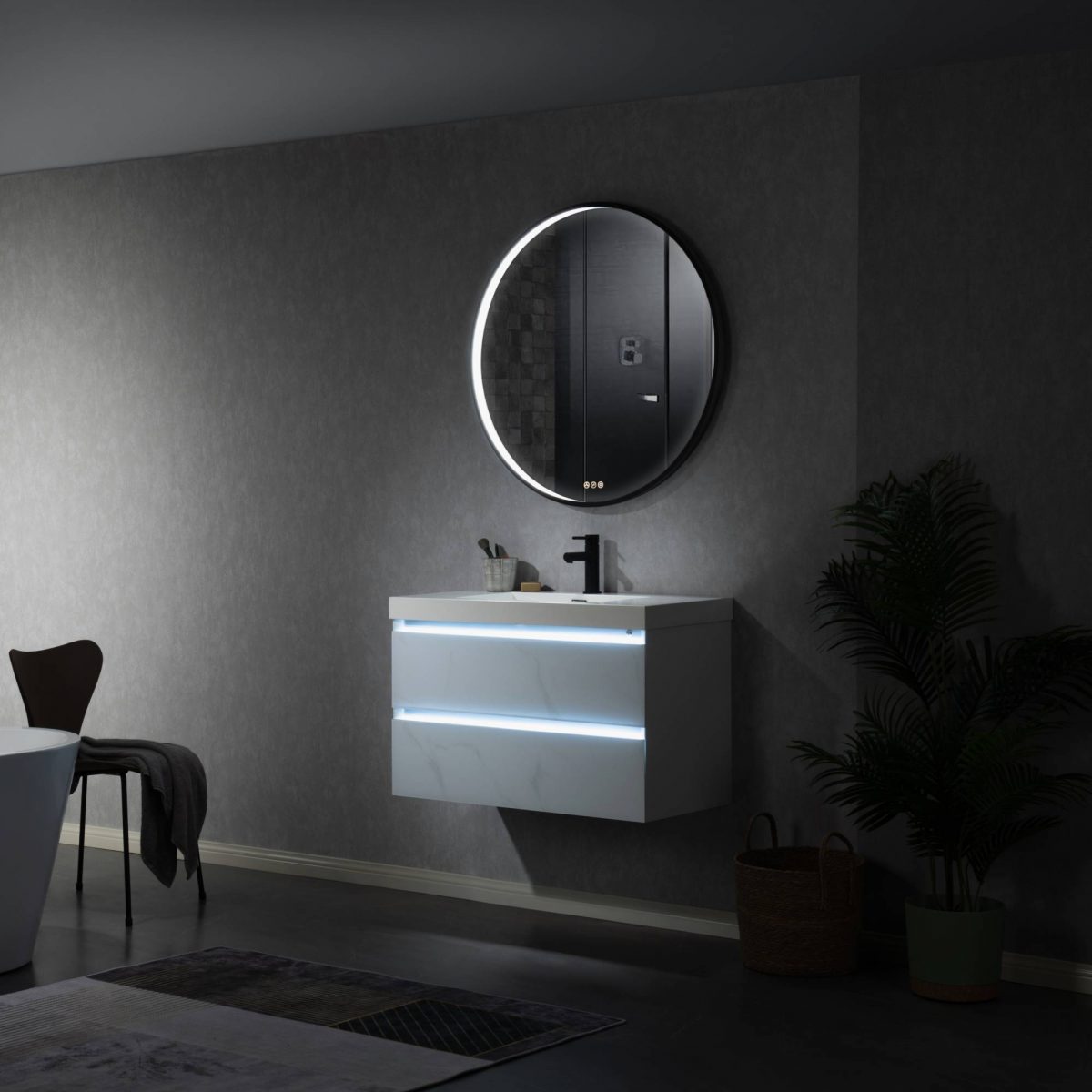 Oskar 36 Inch Round LED Mirror