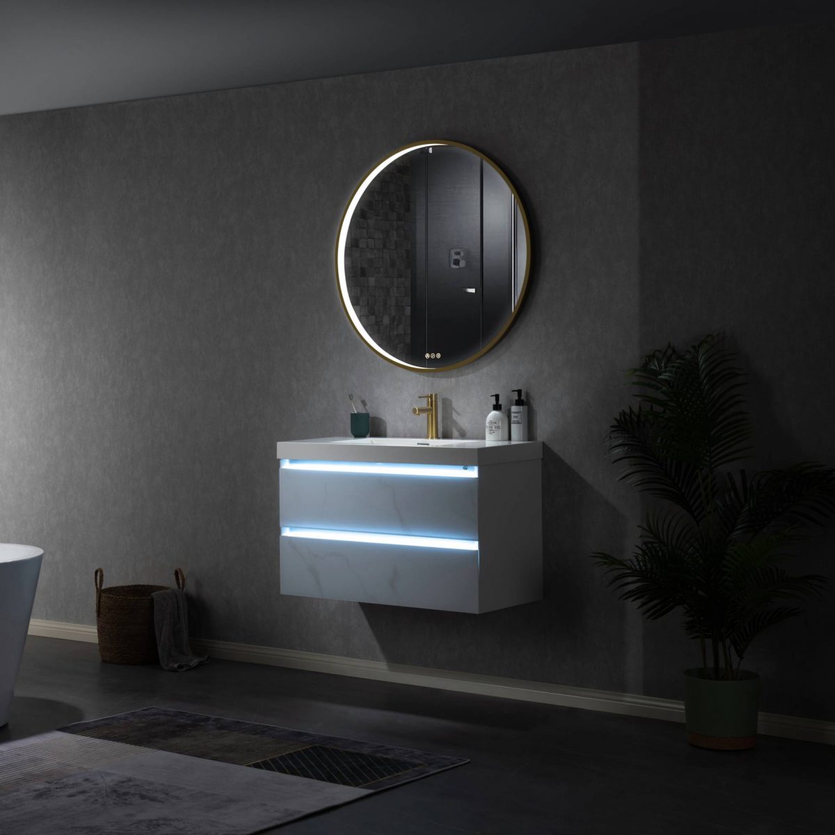 Oskar 36 Inch Round LED Mirror