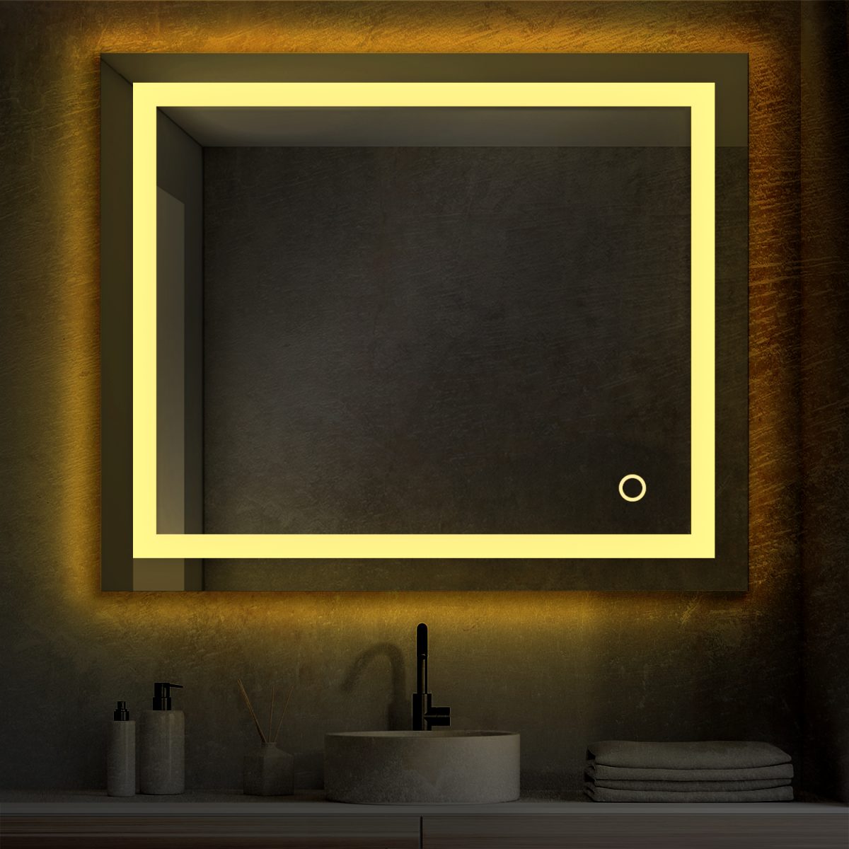 Lyra 36 x 30 Inch LED Mirror