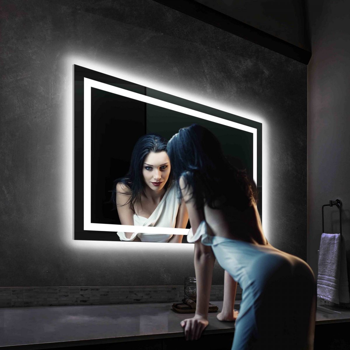 Lyra 48 x 30 Inch LED Mirror
