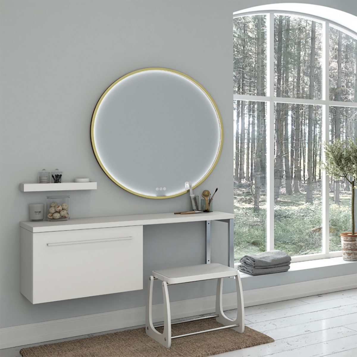 Oskar 36 Inch Round LED Mirror