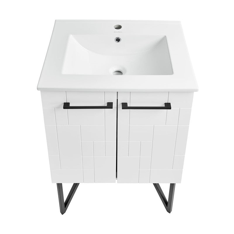 Annecy 24" Bathroom Vanity in Mondrian White - SM-BV250W