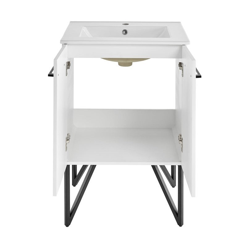 Annecy 24" Bathroom Vanity in Mondrian White - SM-BV250W