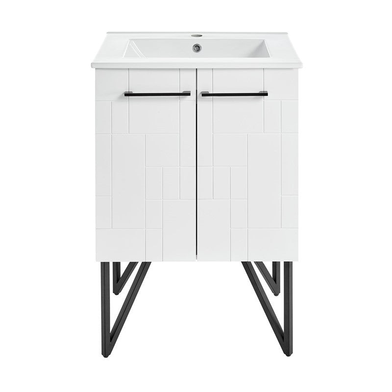 Annecy 24" Bathroom Vanity in Mondrian White - SM-BV250W