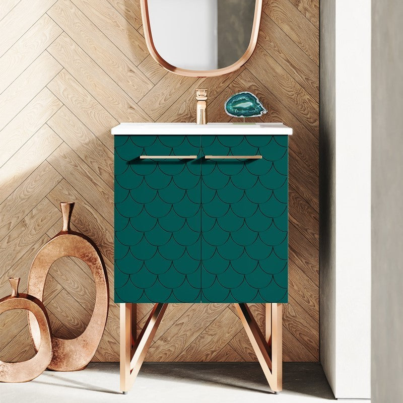 Annecy 24" Bathroom Vanity in Barracuda Teal - SM-BV253T