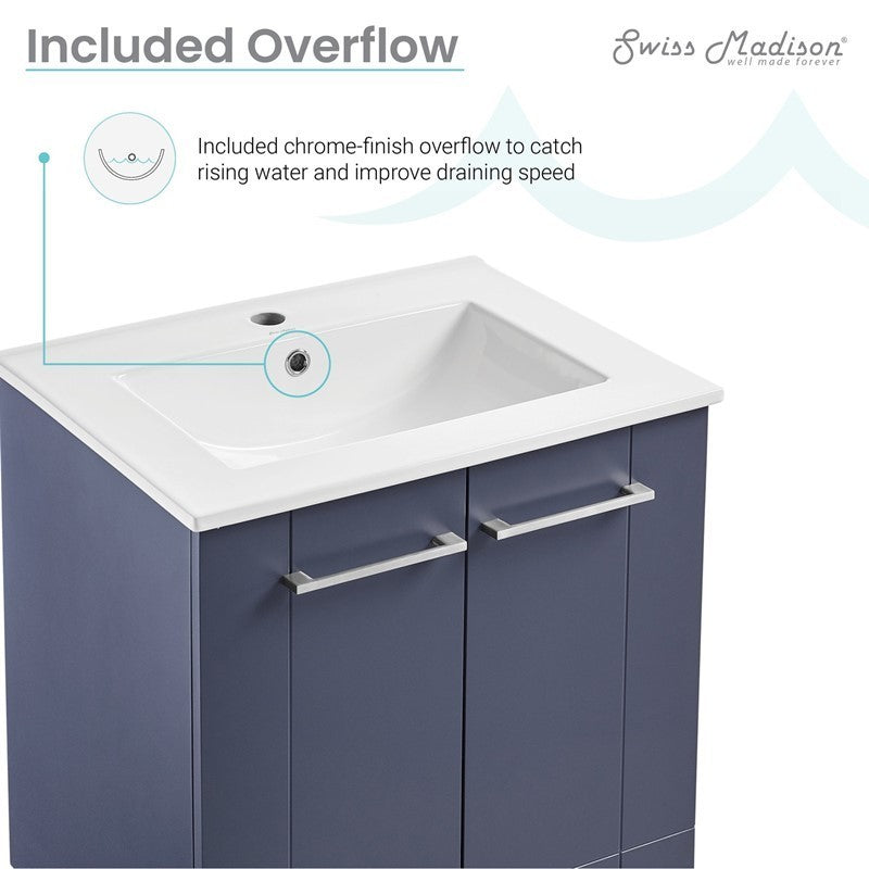 Annecy 24" Bathroom Vanity in Cinder Purple - SM-BV258E