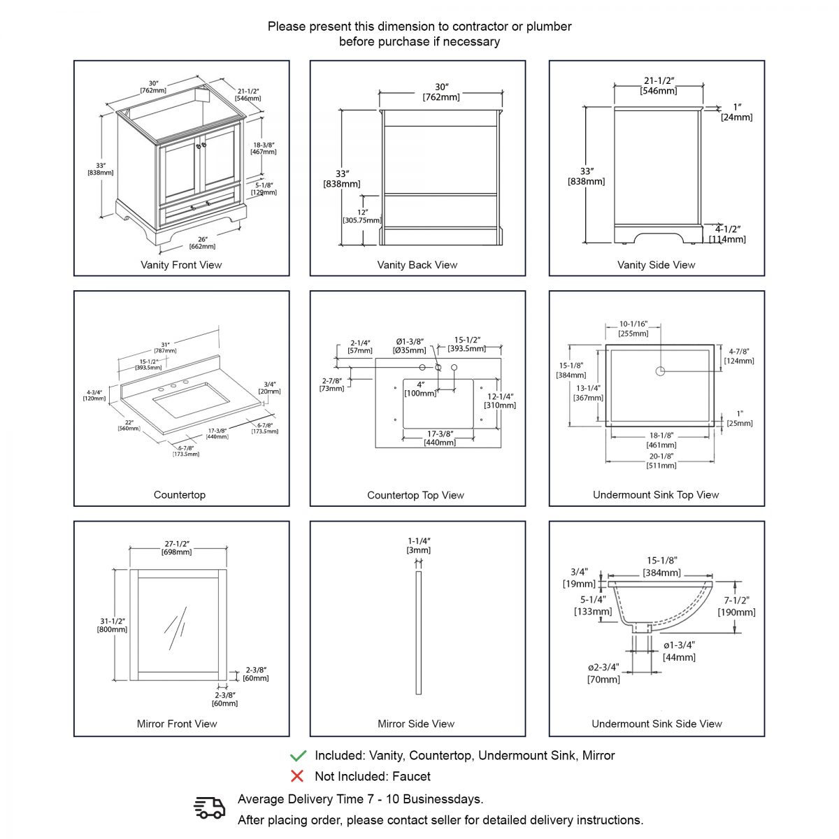 Copenhagen 30″ Vanity