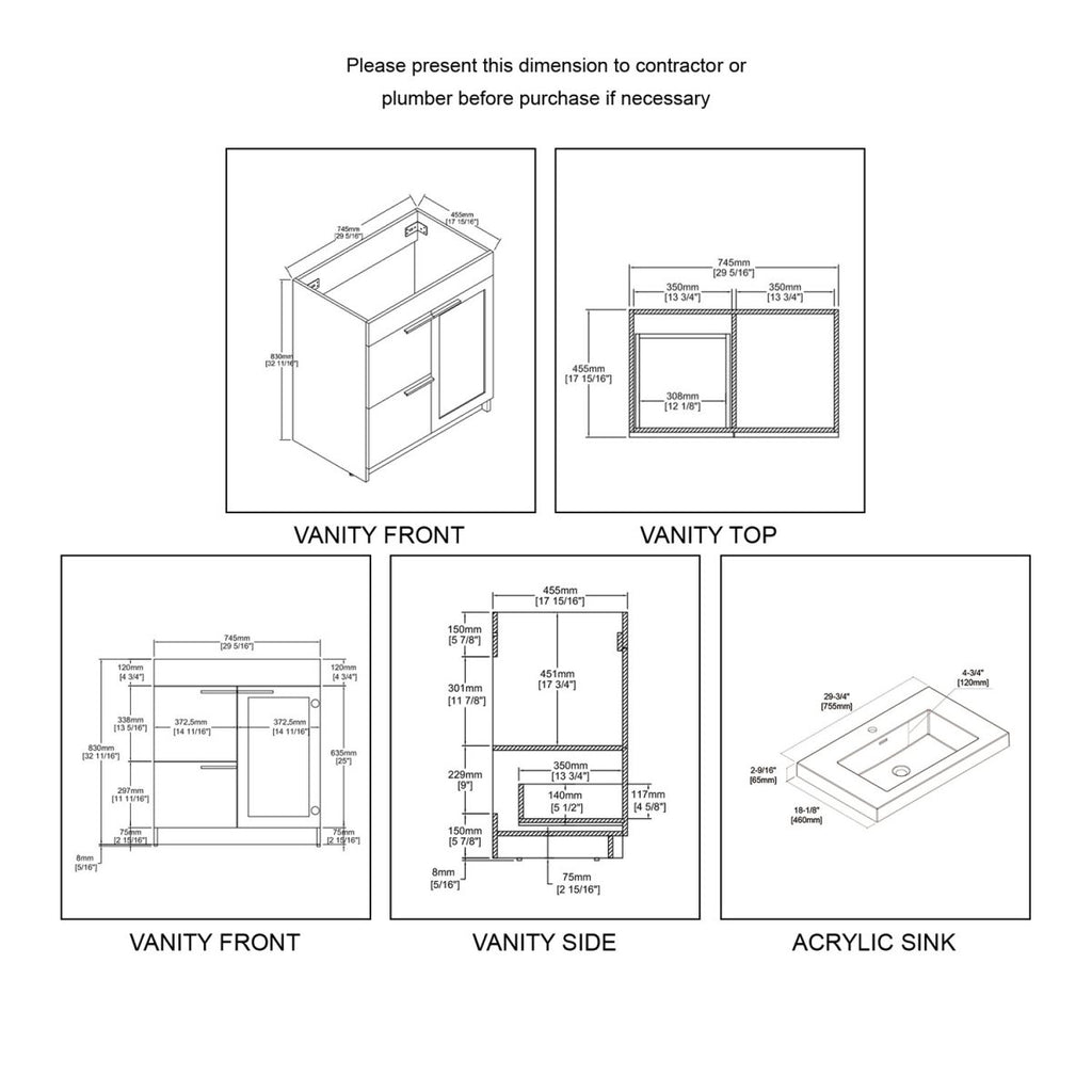 Hanover 30″ Vanity